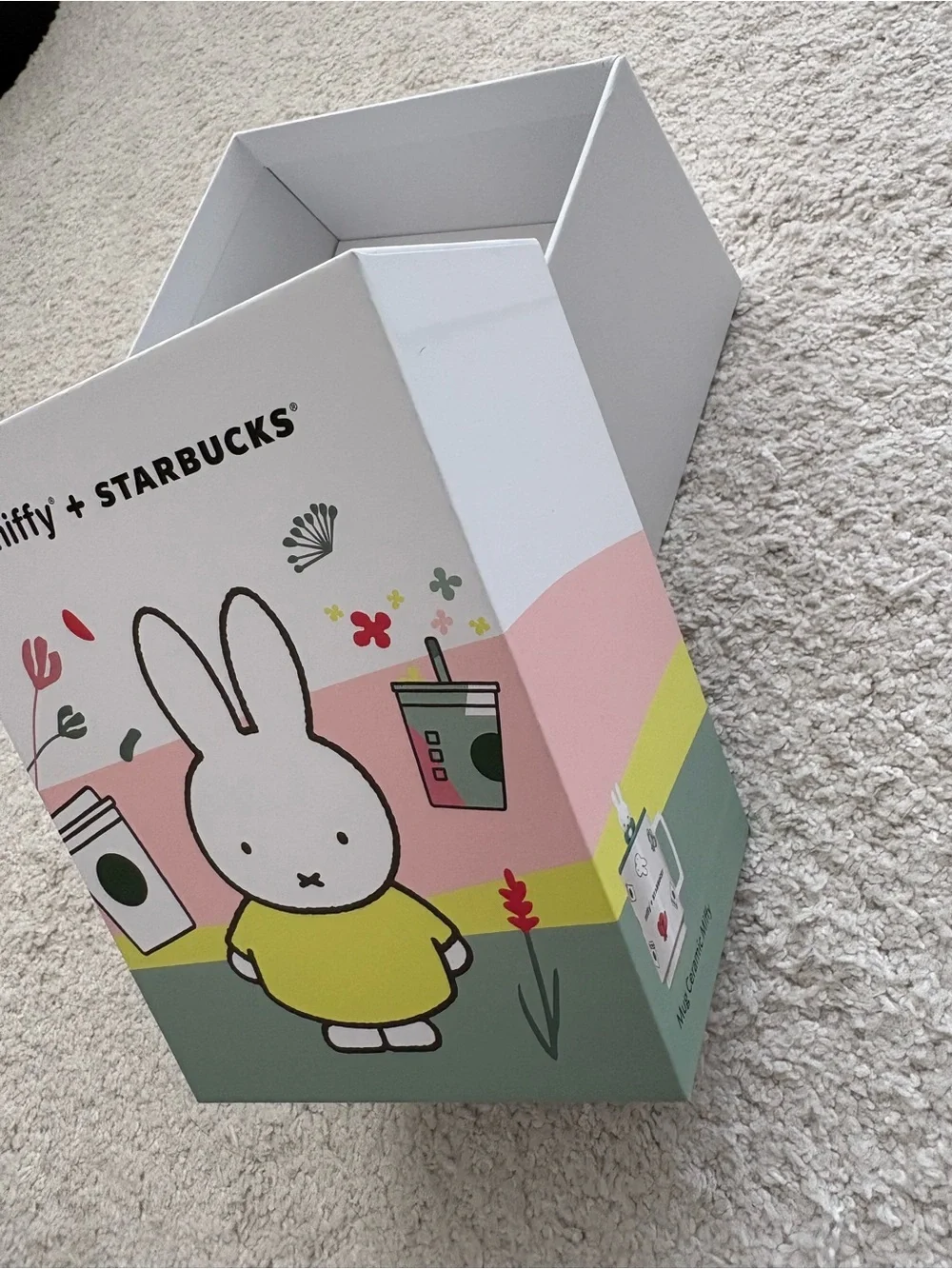 Miffy x Starbucks Decorative Gift Storage Box - White, Yellow, Pink, Green